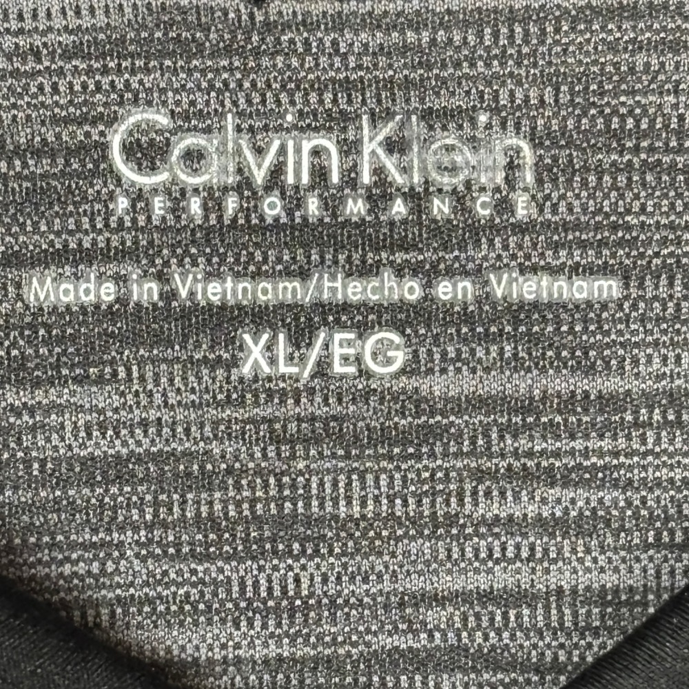 Calvin Klein Performance Mens Shirt Gray Polo XL Golf Pickleball Tennis - Picture 4 of 8